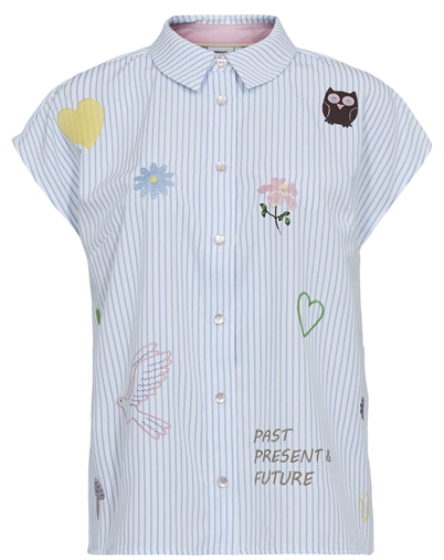 Nümph - NUAshley Embroidery Skjorte - Airy Blue